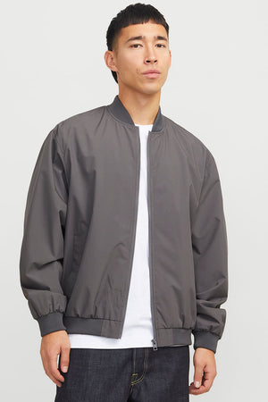 Jack & Jones Charge Oversize Bomber Jacket Castlerock