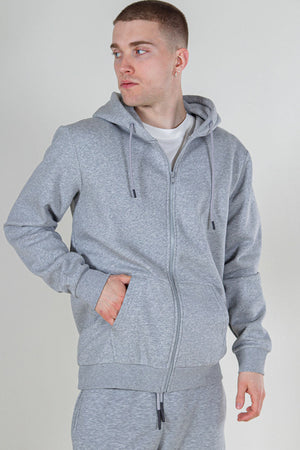 ONLY & SONS CERES ZIP HOODIE SWEAT Light Grey Melange