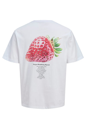 Jack & Jones Bradley Relaxed Fit Fruits Tee Bright White