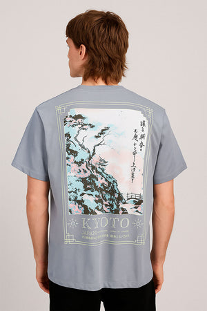 Jack & Jones Bradley Relaxed Fit Kyoto Tee Tradewinds