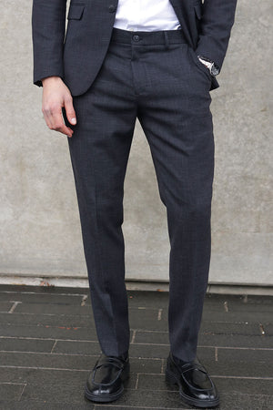 Selected SLHSLIM-OASIS LINEN TRS NOOS Black