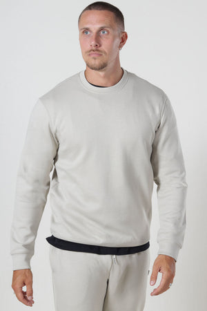 ONLY & SONS Luca Regular Fit Crew Neck Silver Lining