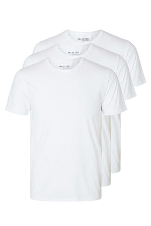 Selected ROLAND BASIC TEE 3-PACK Bright White