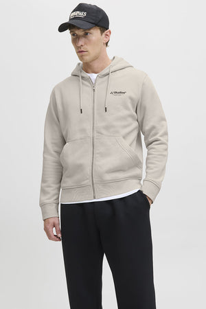 Jack & Jones Soho Sweat Zip Hoodie Moonbeam