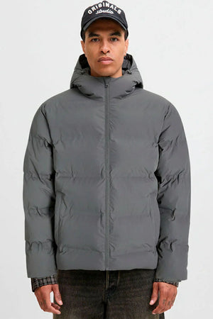 Jack & Jones Soho Puffer Hood Jacket Castlerock