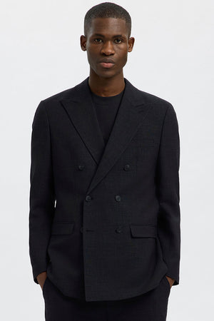 Selected Oasis Linen DB Blazer Black