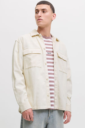 Jack & Jones Perfect Corduroy Overshirt Antique White