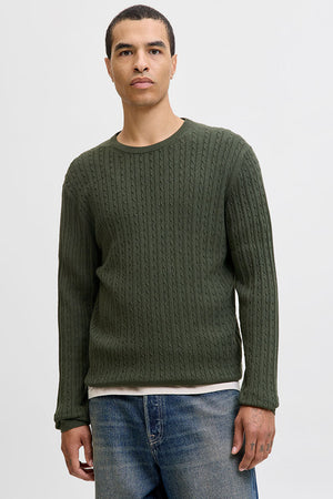 Jack & Jones Emil Knit Cable Crew Neck Duffel Bag