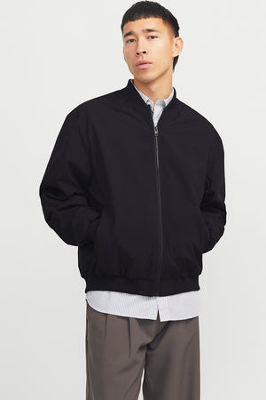 Jack & Jones Charge Oversize Bomber Jacket Black