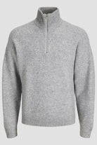 Jack & Jones Soho Ollie Knit Half Zip SN Light Grey Melange