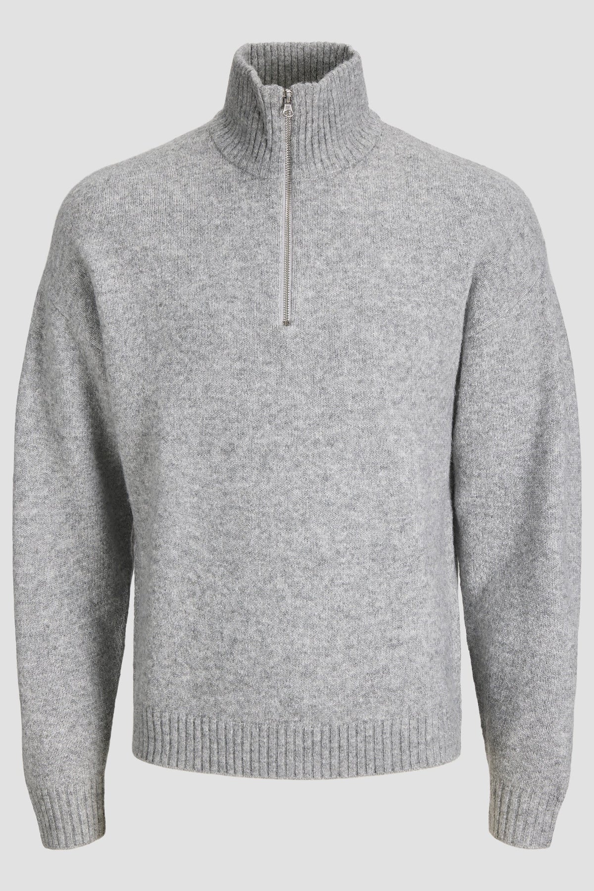 Jack & Jones Soho Ollie Knit Half Zip SN Light Grey Melange