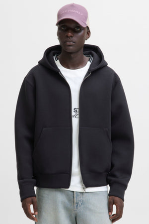 Jack & Jones Cover Scuba Sweat Zip Hood Black