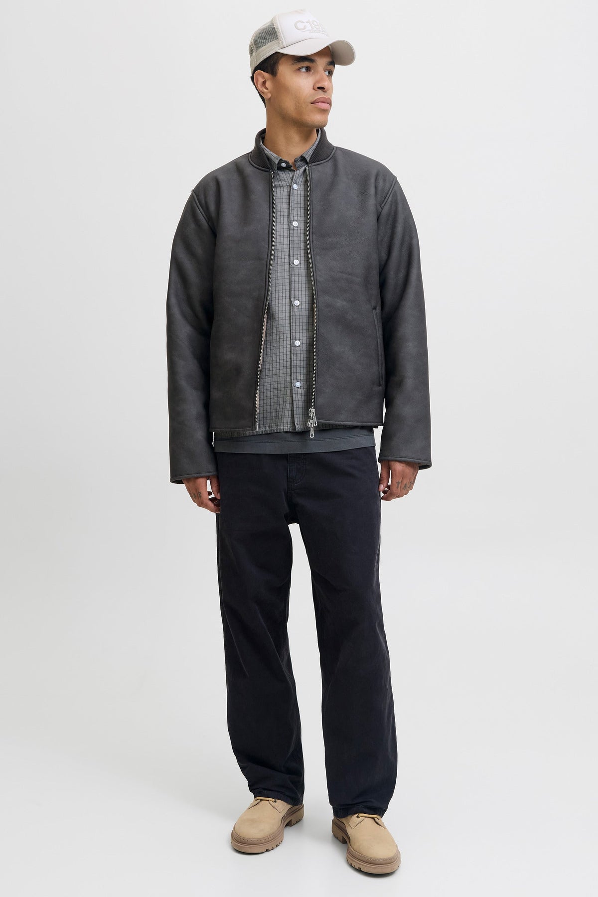 Jack & Jones Fade Pu Bomber Jakke Chocolate Brown