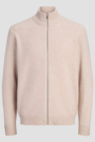 Jack & Jones Soho Ollie Knit High Neck Zip Car Atmosphere