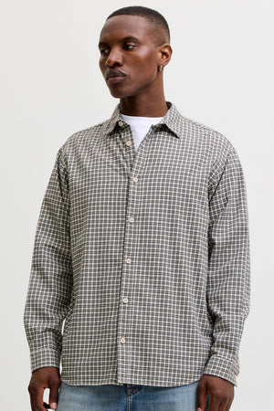 Jack & Jones Carter Check Shirt LS SN Cloud Dancer
