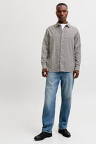 Jack & Jones Carter Check Shirt LS SN Cloud Dancer