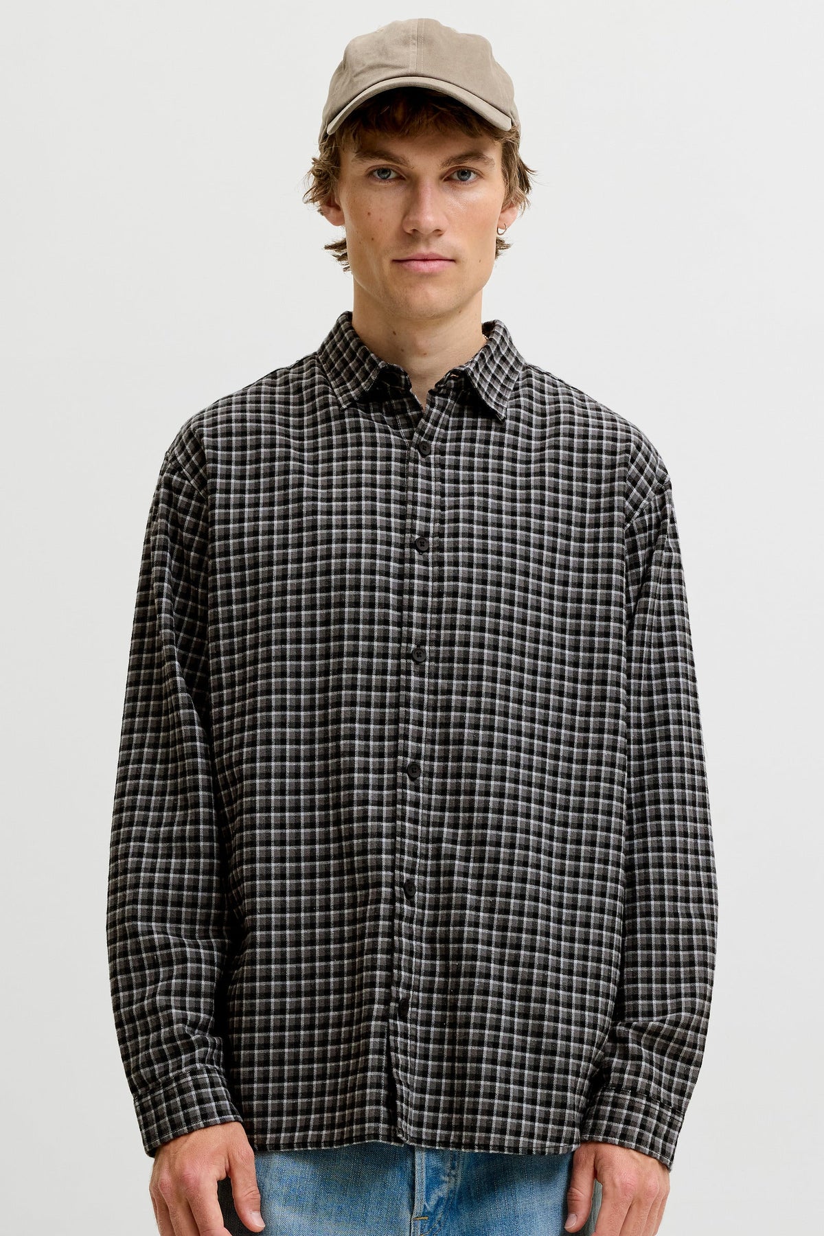 Jack & Jones Carter Check Shirt LS SN Black