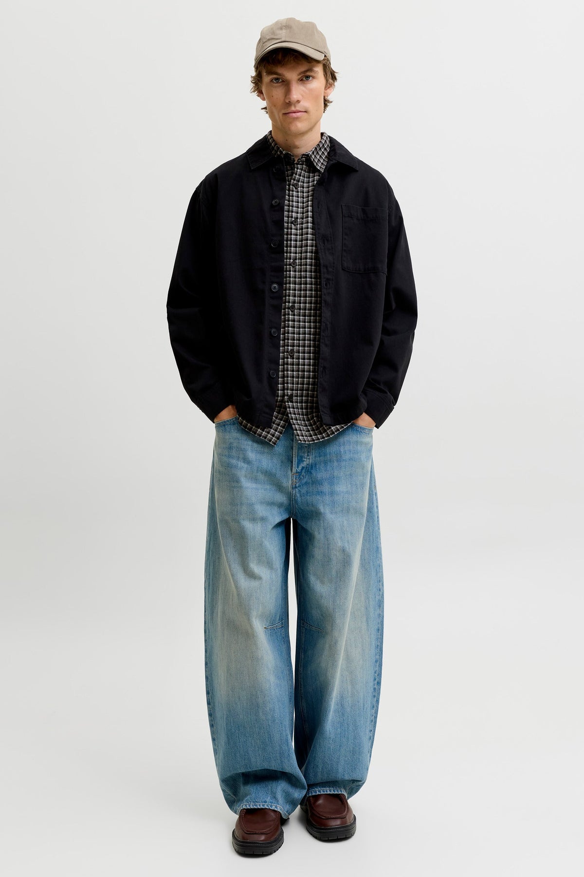 Jack & Jones Carter Check Shirt LS SN Black