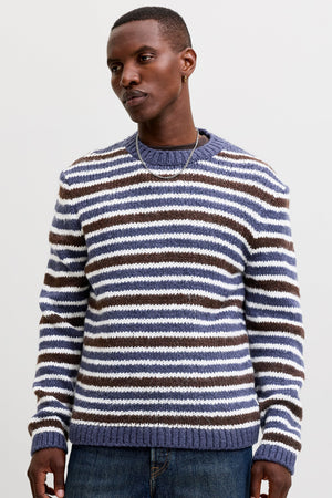 Jack & Jones Salamanco Knit Crew Neck Crown Blue