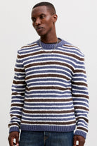 Jack & Jones Salamanco Knit Crew Neck Crown Blue