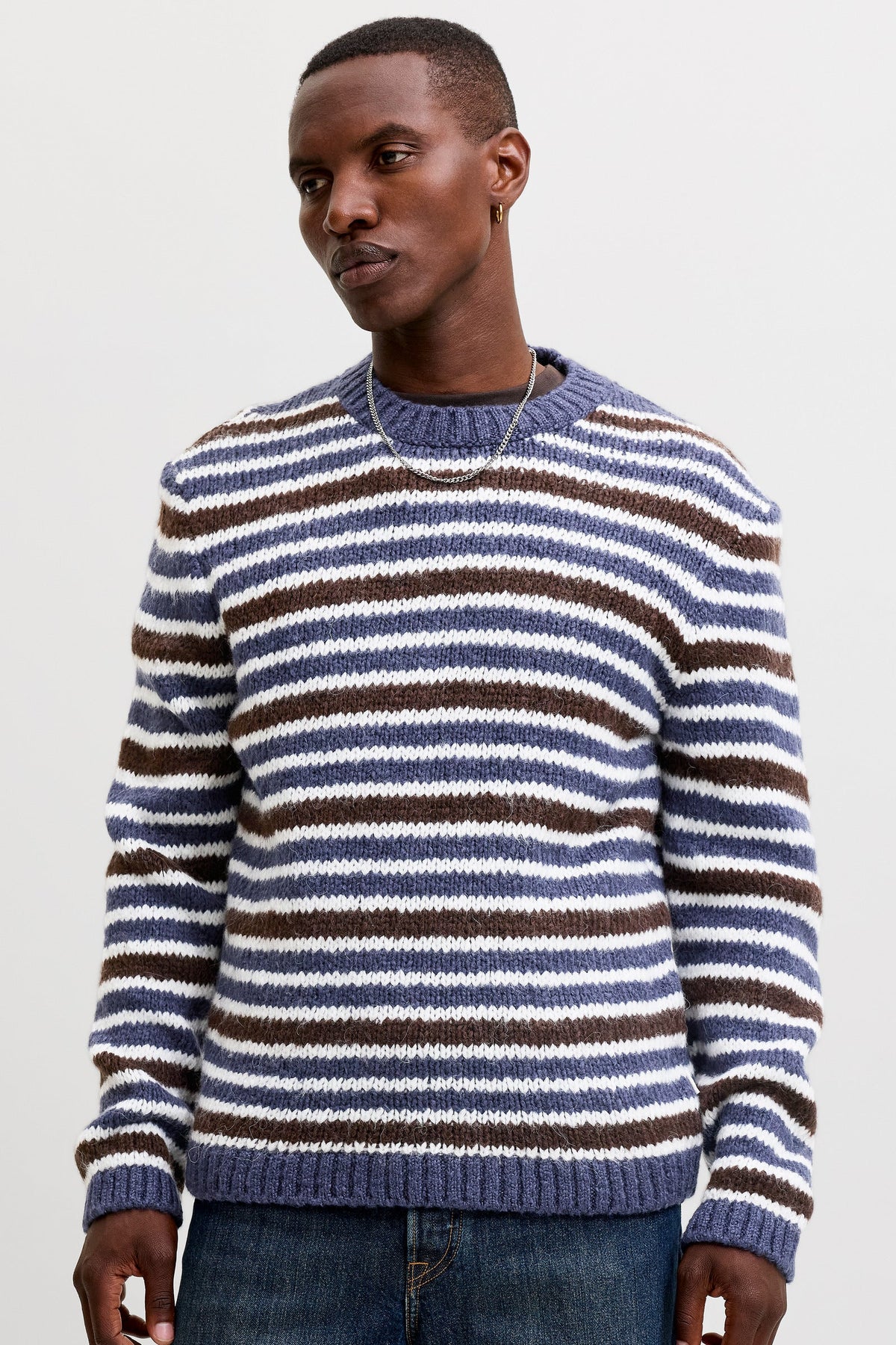 Jack & Jones Salamanco Knit Crew Neck Crown Blue