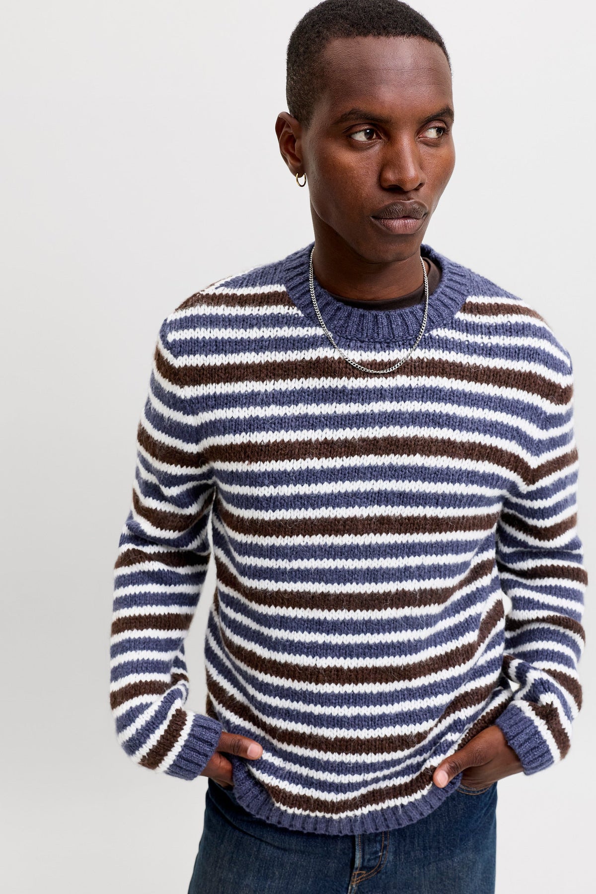 Jack & Jones Salamanco Knit Crew Neck Crown Blue
