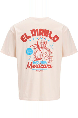 Jack & Jones Diablo Tee SS Crew Neck STYD SS26 Pearl Blush