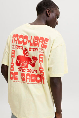 Jack & Jones Diablo Tee SS Crew Neck STYD SS26 Pastel Yellow