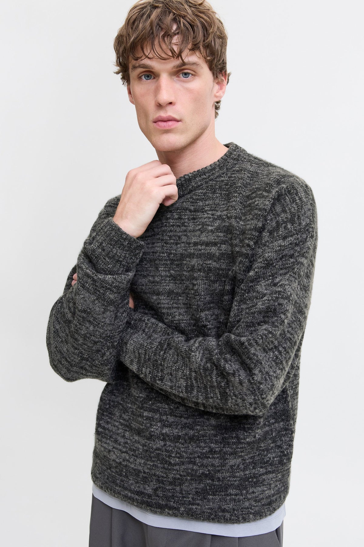 Jack & Jones Soho Ollie Knit Crew Neck Castlerock