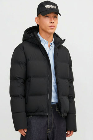 Jack & Jones Soho Puffer Hood Jacket  Black