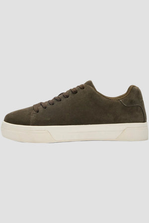 Selected David Chunky Suede Sneaker 2.0 Olive Night