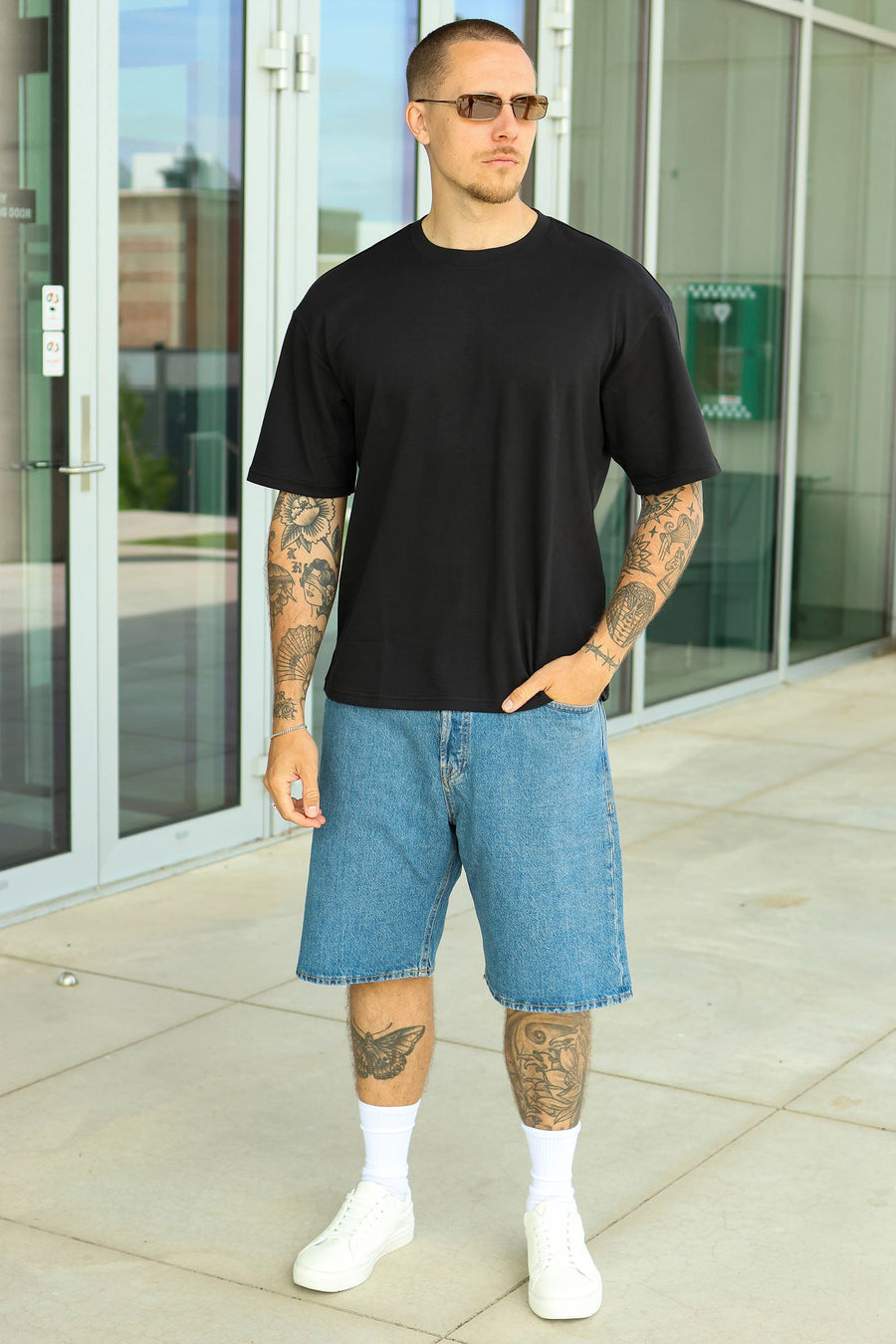 Only & Sons Caspian Airflex Boxy SS Tee Black