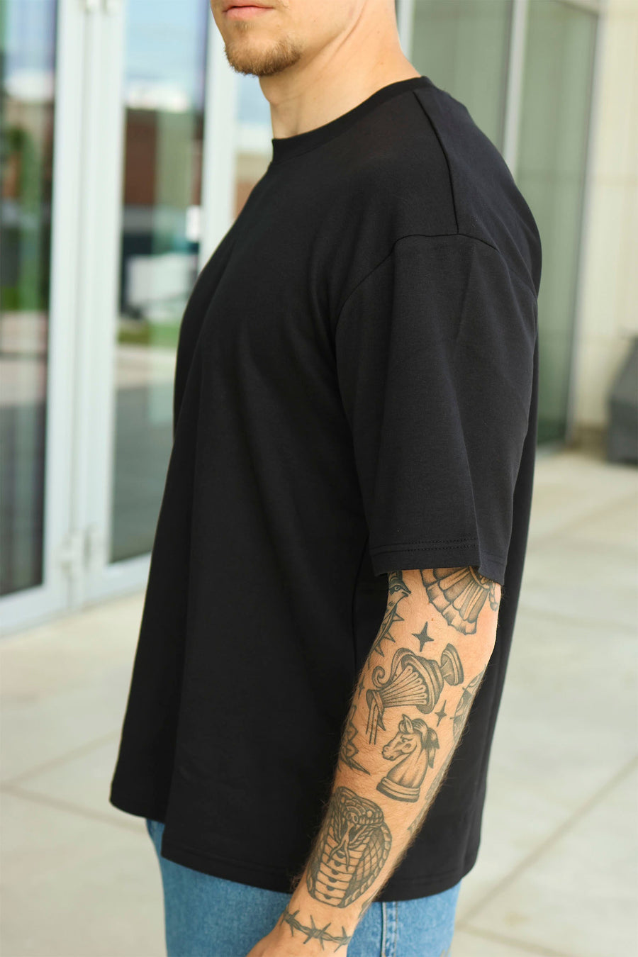 Only & Sons Caspian Airflex Boxy SS Tee Black
