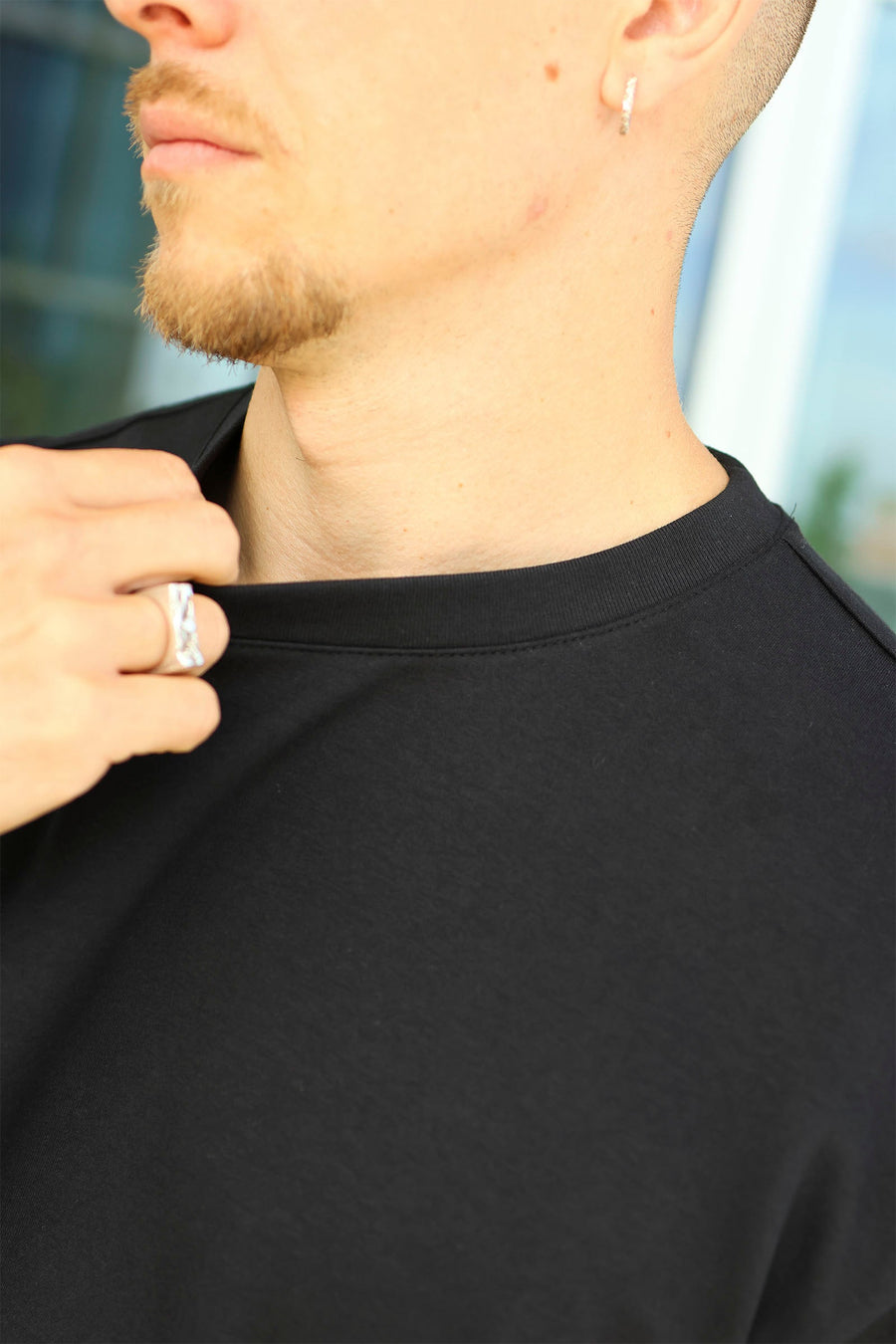 Only & Sons Caspian Airflex Boxy SS Tee Black