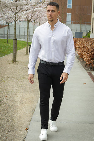 Clean Cut Copenhagen Oxford Stretch Stripe L/S Khaki Striped