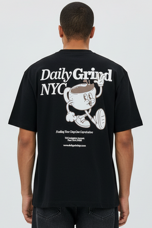 ONLY & SONS Fred Relaxed Fit Coffee Club Tee Black