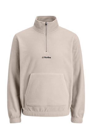 Jack & Jones Soho Fleece Half Zip Moonbeam
