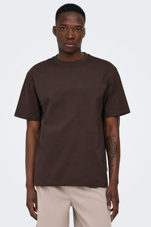 Only & Sons Fred Life Relaxed SS Tee Coffee Bean