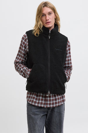 Jack & Jones Norrebro Teddy Bodywarmer Vest Black