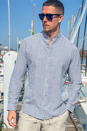 Jack & Jones Summer Band Shirt LS Infinity Stripe