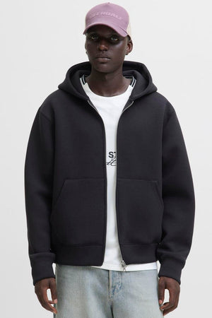 Jack & Jones Cover Scuba Sweat Zip Hood Black