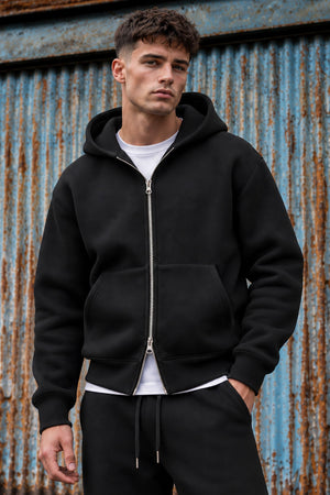 Jack & Jones Legacy Scuba Sweat Zip Hoodie Black