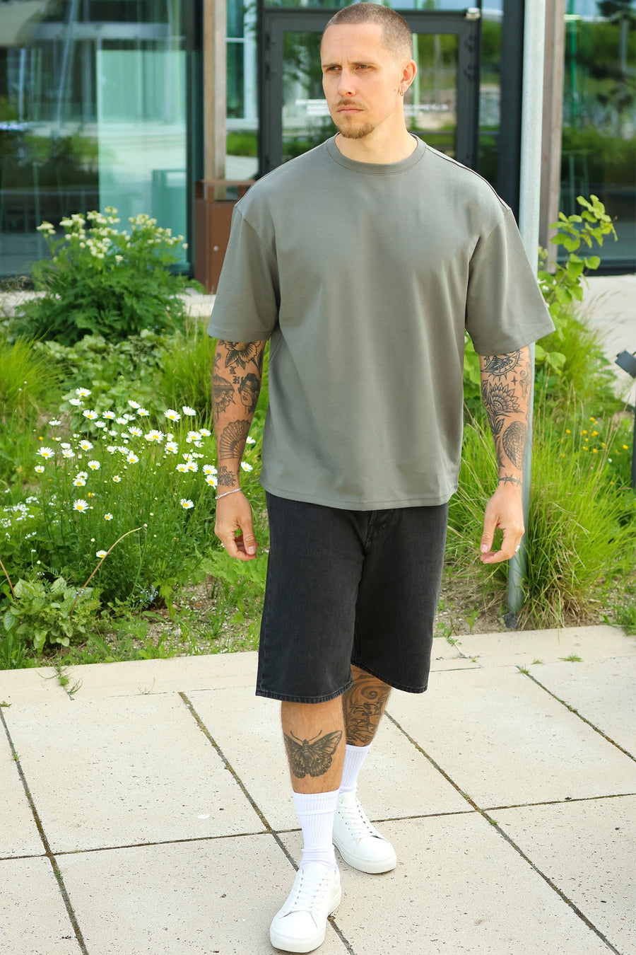Only & Sons Caspian Airflex Boxy SS Tee Castor Gray