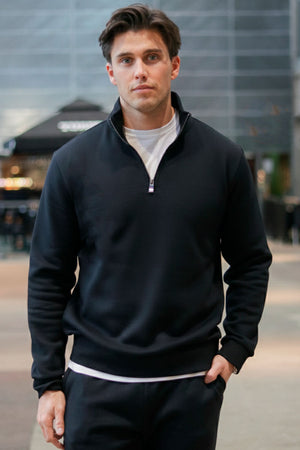ONLY & SONS Ceres Half Zip Sweat Black