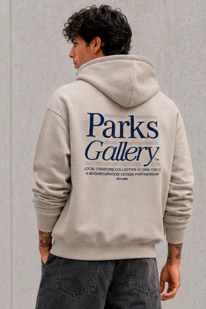 Only & Sons Parks Gallery Relaxed Sweat Hoodie Silver Lining