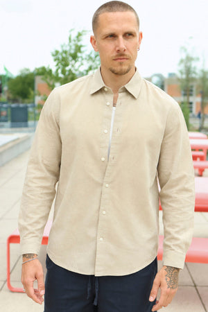 Selected Regclay Linenblend Shirt Pure Cashmere