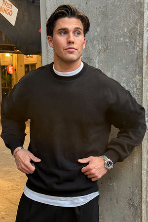 Only & Sons Ceres Oversize Crew Sweat Black