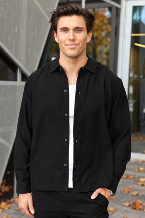 Only & Sons Hansi Relaxed Ario LS Shirt Black