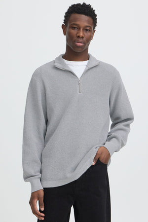 Solid Vian Half Zip Griffin Melange