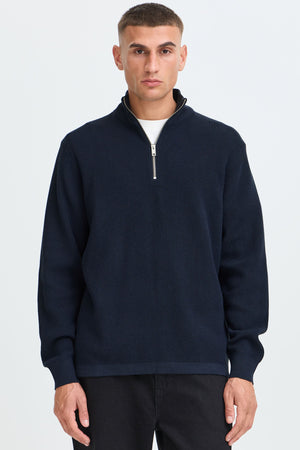 Solid Vian Halfzipper Insignia Blue